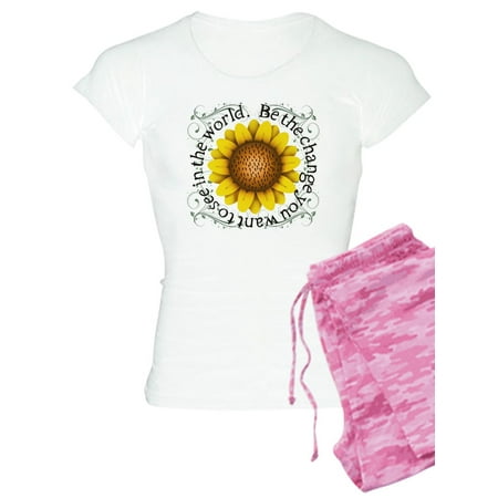

CafePress - Be The Change You Want To See In The World Pajamas - Women s Light Pajamas