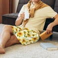 thumbnail image 2 of Daiia European-style Pattern Sunflower Mens Woven Stretch Pajama Short,Short Pajama Pants-XX-Large, 2 of 7