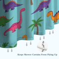 thumbnail image 6 of Light Blue Dinosaur Palm Pattern Shower Curtain 36"x72" ,Bathroom Decorative Shower Curtains Set with 12 Hooks,Modern Waterproof Washable Shower Curtain, 6 of 6