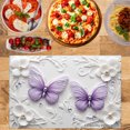 thumbnail image 2 of Joocar Butterfly And Flowers Embossed Design Linen Table Mats Set Of 4 For Home Kitchen Table Decor 12x18 inch, 2 of 5
