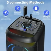 JYX Large Party Speaker, Big Outdoor Speaker Bluetooth with Dj Lights, Powerful Deep Bass for Outdoor Backyard Party
