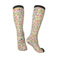 thumbnail image 4 of Bingfone Compression Socks For Women And Men Long Socks For Running Athletic Cycling Nurse-Watercolor Wildflowers, 4 of 9