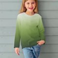 thumbnail image 6 of TFEOQRY Toddler girls pullover Long Sleeve Prints Shirts Cute Crewnecks Tops Dressy Casual Blouses Clothes Green-1, 6 of 7