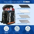 thumbnail image 4 of 36 Cans Leakproof Insulated Backpack Cooler 25L/6.6Gal Portable Cooler Bag for Camping Beach Hiking BBQ Lunch Gift for Men Women Black, 4 of 12
