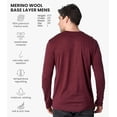 thumbnail image 3 of Merino.tech Men’s 100% Merino Wool Base Layer Shirt Thermal Underwear Long Sleeve Thermal Wear Top for 𝗛𝗶𝗸𝗶𝗻𝗴 𝗧𝗿𝗮𝘃𝗲𝗹 and Everyday Wear, 3 of 9
