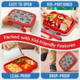 thumbnail image 4 of Bentgo Kids Prints Leak-Proof, 5-Compartment Bento-Style Kids Lunch Box - Ideal Portion Sizes for Ages 3-7, Durable, Drop-Proof, Dishwasher Safe, & Made with BPA-Free Materials (Trucks), 4 of 8