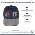 thumbnail image 4 of CTM Unisex Bedazzled Vote Faux Leather Baseball Cap, 4 of 4