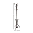 thumbnail image 3 of DecMode 17" x 72" Black Metal Coat Rack, 1-Piece, 3 of 6