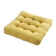 thumbnail image 1 of Cojín cuadrado para silla, cojín de suelo para sentarse, tela de gofre suave, cojín antideslizante para silla de cocina para chimenea, rincón de lectu Amarillo, 1 of 7