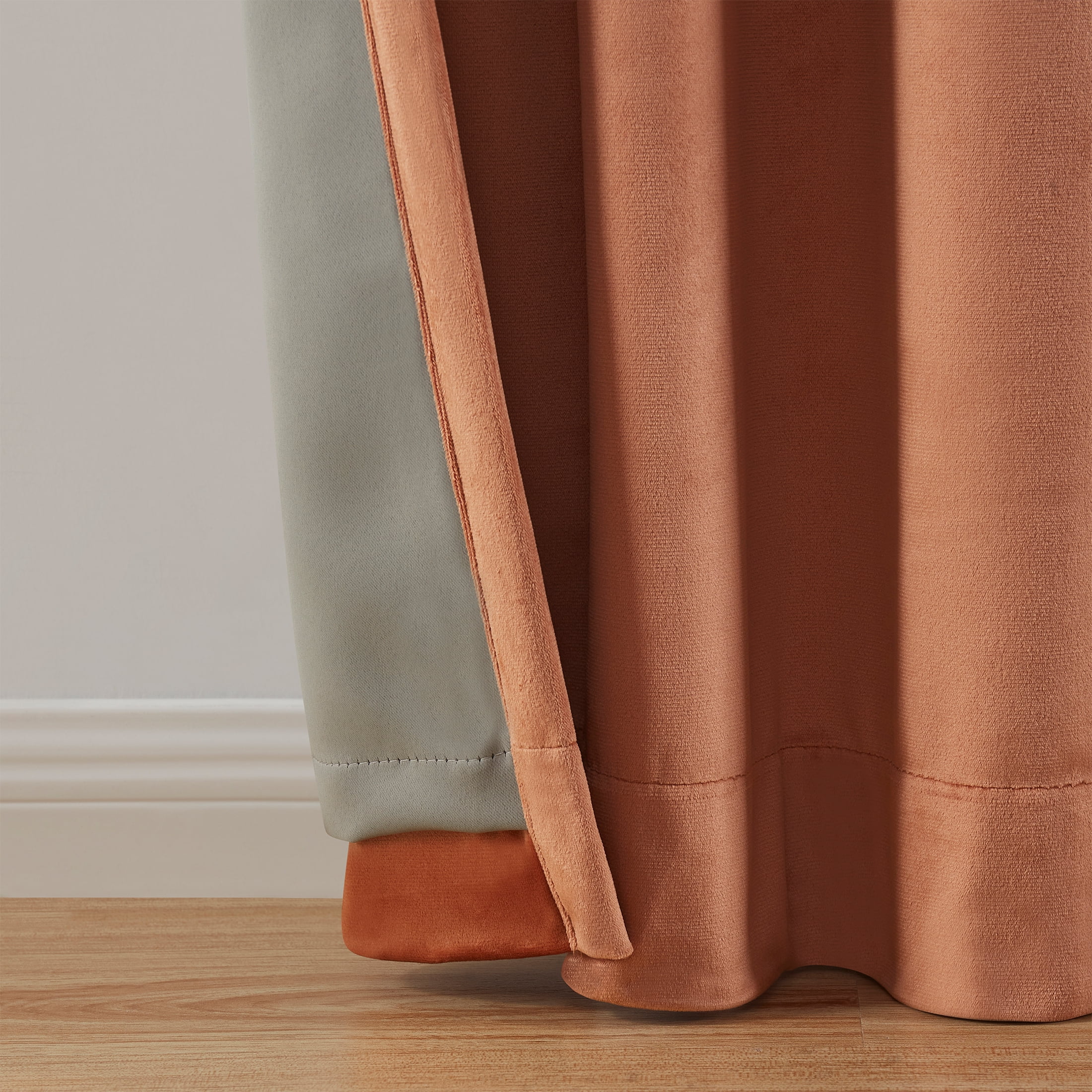 Better Homes & Gardens Dutch Velvet Solid 100% Blackout Single Curtain Panel, Spice, 52" W x 84" L
