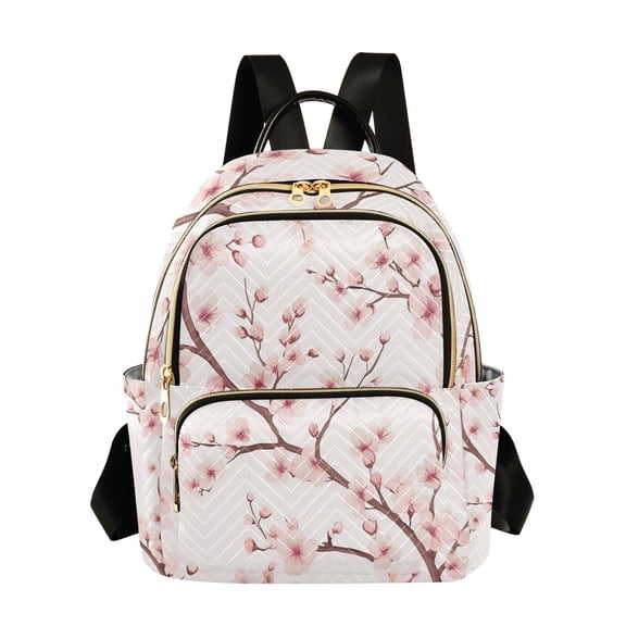 Cherry Flowers Blossom Travel Laptop Backpack Casual Daypack Lightweight Bookbag Compartment for Business