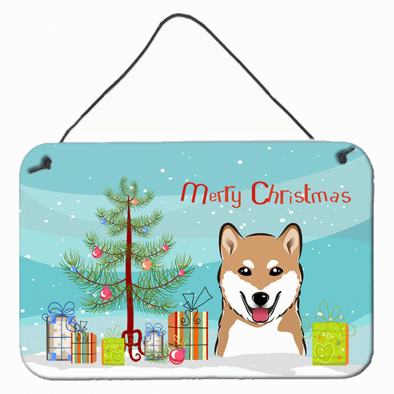 Christmas Tree and Dog Art Wall or Door Hanging Prints