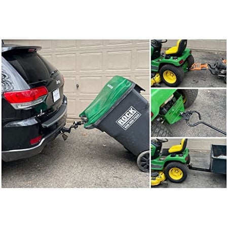 American-Made Premium Combo Hitch, Haul Pin Hitch, Handled Lawn, and Garden Equipment, or Wheeled Garbage Cans - by Garbage Commander