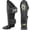 Black (Yellow logo), variant on FIST Fusion MMA Martial Arts Shin Guards – Padded, Adjustable Muay Thai Leg Guards with Instep Protection for Kickboxing/MMA Training and Sparring – Durable