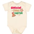 thumbnail image 3 of Inktastic Christmas Official Cookie Taster with Bell and Star Cookie Boys or Girls Baby Bodysuit, 3 of 5
