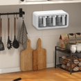 thumbnail image 4 of Lloopyting Spice Rack Seasoning Organizer Non Wall Mounted Box With Lid And Holder Box Jar Shaker Sugar Shaker Self Adhesive Rack Kitchen Cooking Kitchen Gadgets Spice Organization For Cabinet Gray, 4 of 6