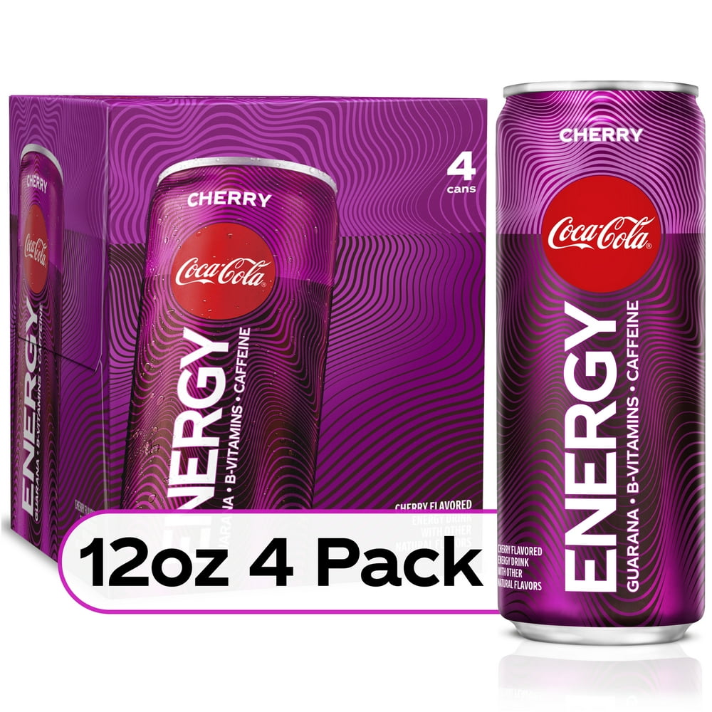 Coca-Cola Energy Cherry Cans, 12 fl oz, 4 Pack - Walmart ...
