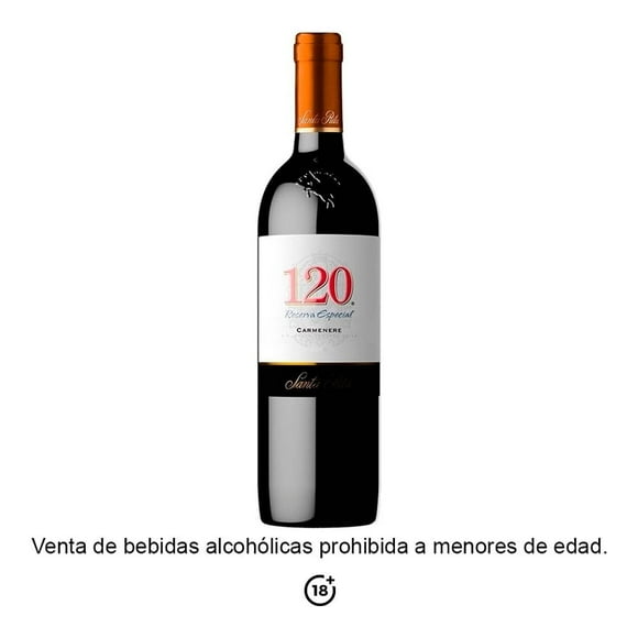 Vino Tinto Santa Rita 120 reserva especial carmenere 750 ml