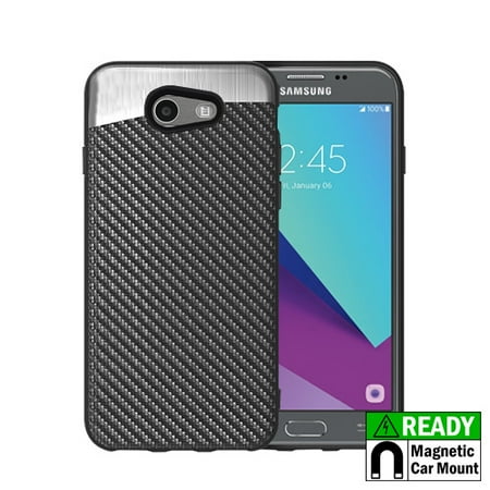 - Carbon Fiber Design Magnetic Ready Case For Samsung Galaxy J7 (2017) Halo J7 Prime Perx Sky Pro