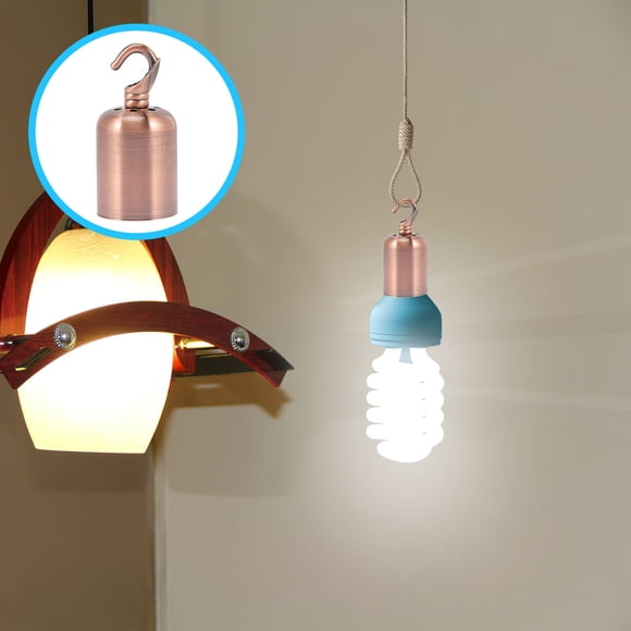 UPOUART 2Pack Metal Light Socket with Hook for Lamp Bulb Holder in Corridor and Home