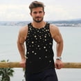thumbnail image 6 of Pofeuu Star Silver Glitter Print Men's Workout Tank Tops Sleeveless Muscle Gym Shirt Quick Dry-4X-Large, 6 of 7