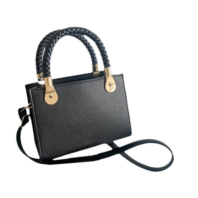 Bolso de hombro para mujer, bolsa de regalo sencilla para el trabajo, compras, cumpleaños, viajes al aire libre Negro