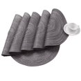 thumbnail image 1 of 6-piece Set Meal Mat Woven Round Mat Tableware Cup Pad Woven, 1 of 5