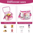 thumbnail image 4 of Linkidea Lunch Box for Adult, Transparent Lunch Bag with Shoulder Strap, Large Capacity Lunch Bag for Everyday Outings, Fits to Picnic and Daily Use (Pink), 4 of 6