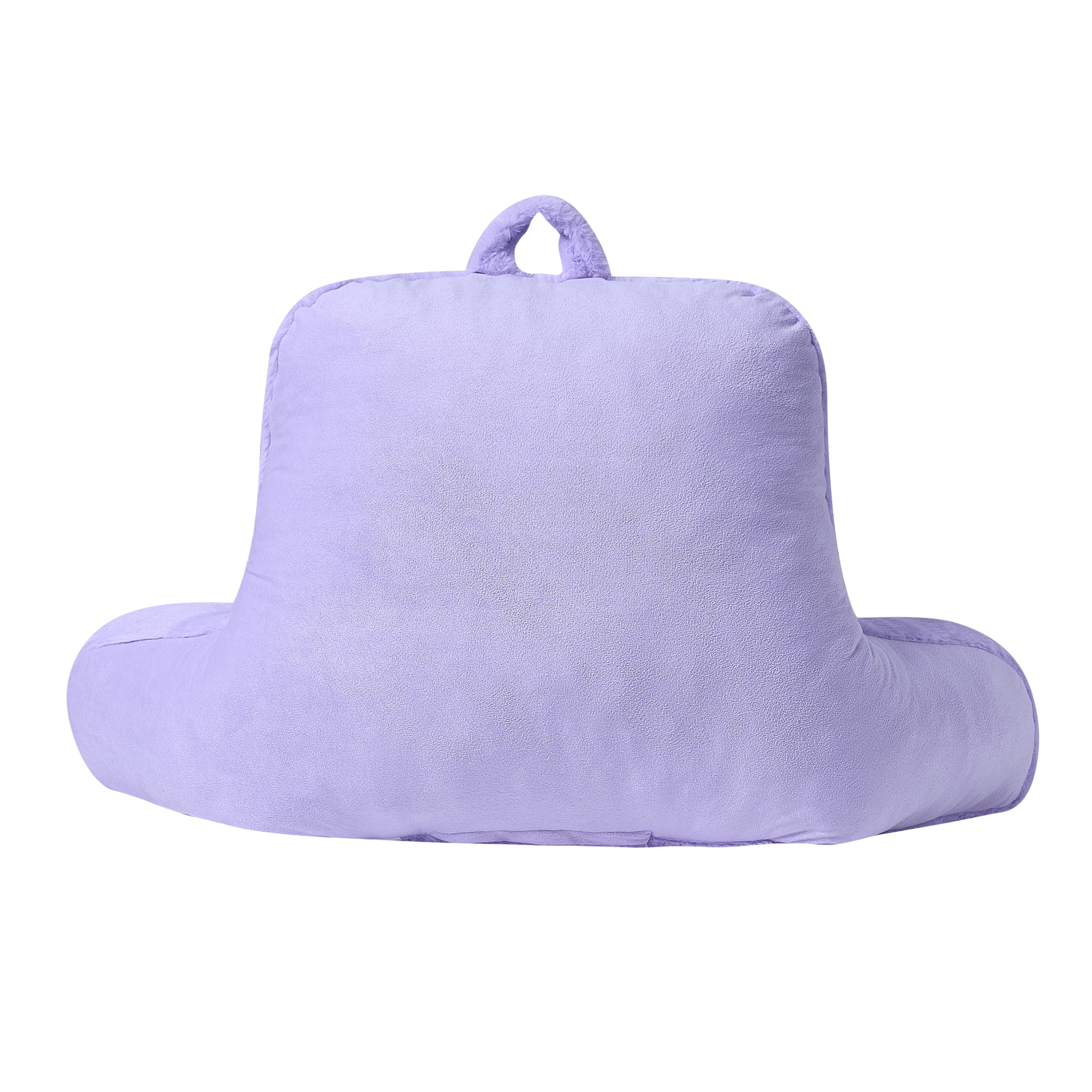 Mainstays Faux Fur Plush Bedrest Pillow, Specialty Size, Lilac Bud