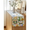 thumbnail image 5 of Table Runner 90 Inches Long for Kitchen Dining, Sunflowers Dresser Scarf Farmhouse, Dining Table Decorations for Wedding/Parties, Spring Flowers Gnomes Hydrangea Daisy Wood 13 x 90 In, 5 of 8