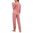 thumbnail image 3 of MINTREUS Womens Pajama Set Long Sleeve Sleepwear Nightwear Soft Pjs Lounge Sets With Pockets, 3 of 7