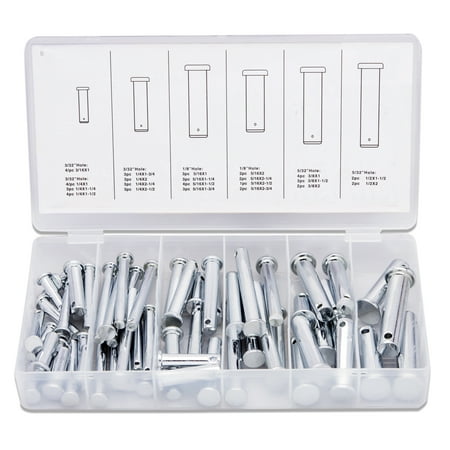 Clevis Pin Assortment - Neiko 60 Pieces Clevis Pin Assortment