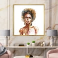 thumbnail image 2 of Designart 'Portrait of Afro American Woman V' Modern Framed Canvas Wall Art Print, 2 of 5