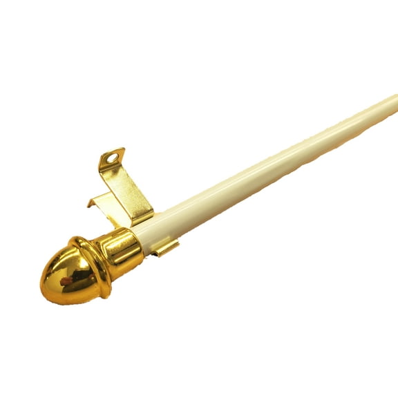 Café Rod Expands from 18 to 28 Inches 7/16 Inch Diameter White