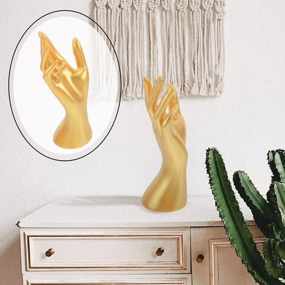 WHAMVOX Golden Hand Mannequin Display Stand for Jewelry and Accessories Made of Plastic