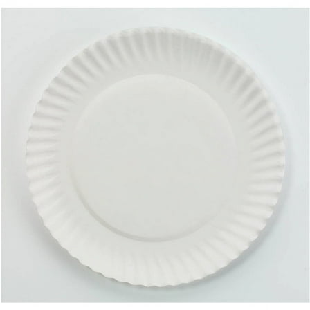 Nature's Own Green Label Paper Plates, 6", White, 100 Ct