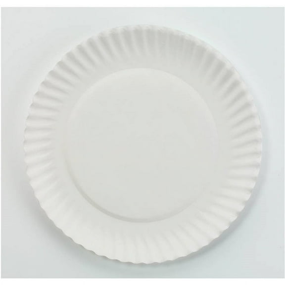Nature's Own Green Label Paper Plates, 6", White, 100 Ct