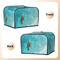 thumbnail image 2 of KLL Tranquil Ocean Canoe Journey Print 4 Slice Toaster Dust Covers Kitchen Small Appliance Cover with 2 Pockets,Can hold Jam Spreader Knife & Toaster Tongs (12.4 x 10.6 x 8.2), 2 of 6
