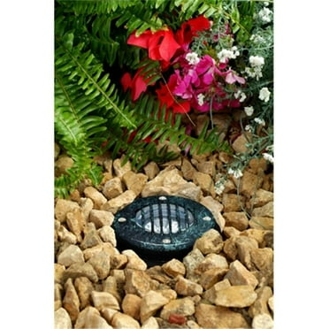 Dabmar Lighting LV300-VG-SLV Cast Aluminum In-Ground Well Light with Grill- Verde Green
