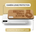 thumbnail image 6 of Case Yard Wooden Case Outside Soft TPU Silicone Slim Fit Shockproof Wood Protective Phone Cover for Girls Boys Men and Women Supports Wireless Charging Black Lives Matter Design case for iPhone-XS-Max, 6 of 7