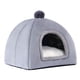 thumbnail image 3 of Cama para gatos, cama para perros, cabaña para dormir, siesta relajante, nido para perros y gatos semicerrado suave, tienda de campaña para gatos auto Gris M, 3 of 10