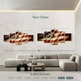 thumbnail image 4 of Elephant Stock Textured American Flag Wall Art - Horizontal Multi Panel Canvas - Living Room Wall Decor - Flags Multi Panel - Brown And Red Decor - 92" x 42", 4 of 8