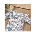 thumbnail image 4 of Qiylii Baby Girl’s Floral Romper Round Neck Long Sleeve Bodysuit +Headband, 4 of 9