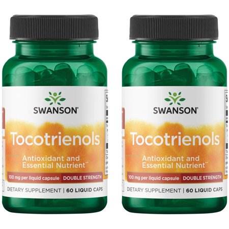 Swanson Tocotrienols - Double Strength 100 mg 60 Liq Caps 2 Pack