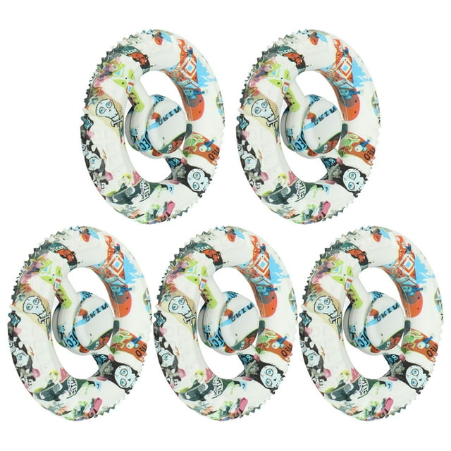 Poignée 5 Pcs Ronde Poignée de Main Jouet en Silicone Imprimé Entraîneur de Doigts pour Entraînement de Réadaptation Maison