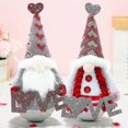 thumbnail image 1 of Valentines Day Decor 2pcs Tumbler Shape Valentines Gnomes Plush Elf Dwarf, 1 of 5