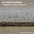 thumbnail image 2 of 'Super Plush' Residential Luxury Carpet Tiles / Squares - Beige - DIY Installation, Seamless Appearance, High-Density Padding (33.3sf), 2 of 9