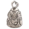 thumbnail image 2 of Guardian Bell, Metal, Hearts, Love, Motorcycle Rider, Biker, Good Luck Bell, .75" x 1", 2 of 4