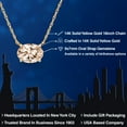 thumbnail image 2 of Gem Stone King 14K Yellow Gold Peach Morganite Pendant Necklace for Women | 1.60 Cttw | Gemstone October Birthstone | Oval 9X7MM | With 18 inch Chain, 2 of 6