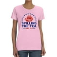 thumbnail image 2 of Wild Bobby Spilling The Tea Since 1773 Women Graphic Tee, 2 of 6
